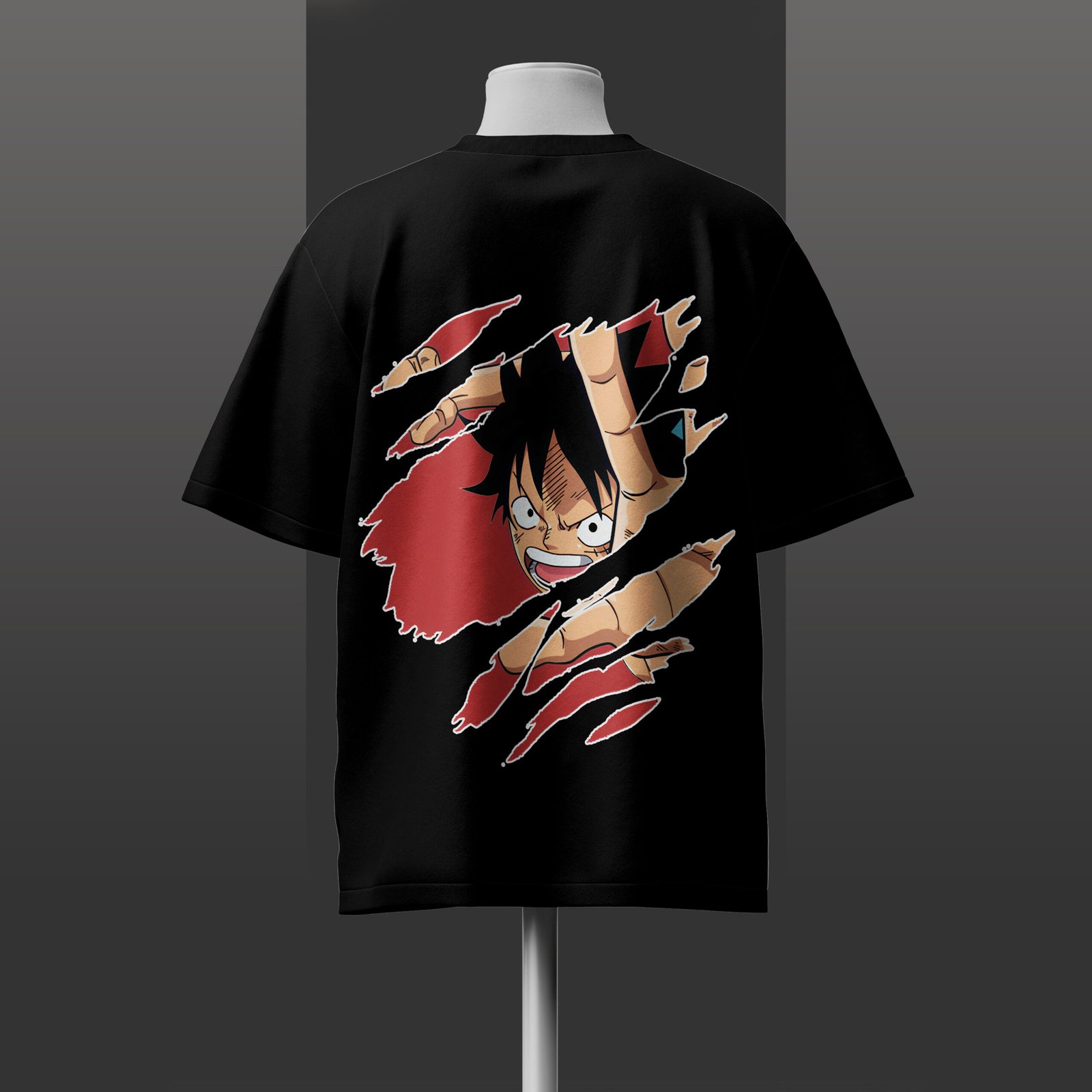 One piece Luffy tear effect tee
