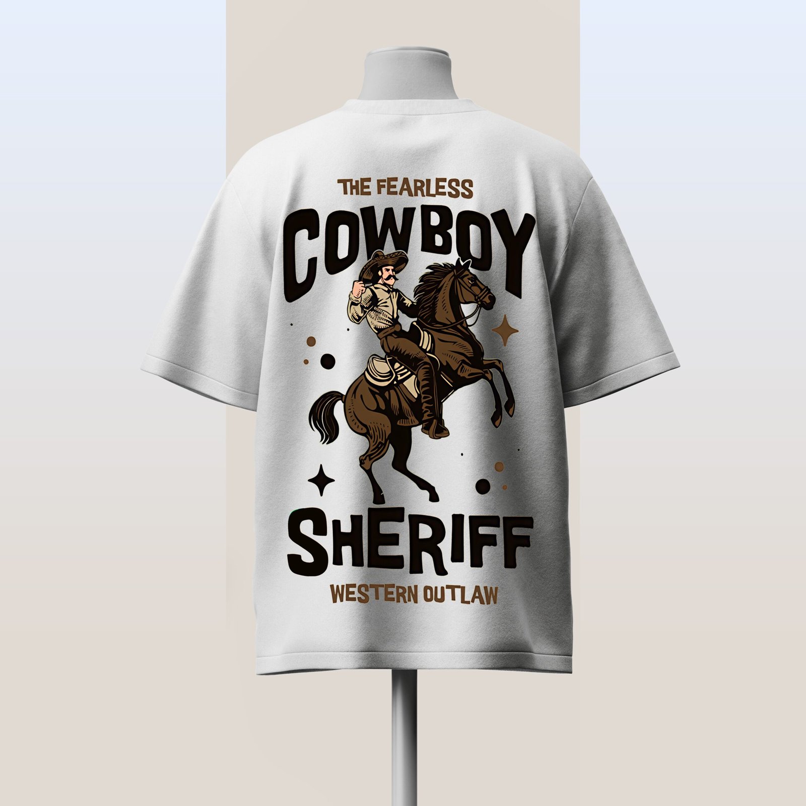 COWBOY SHERIFF – Oversized Graphic T-Shirt
