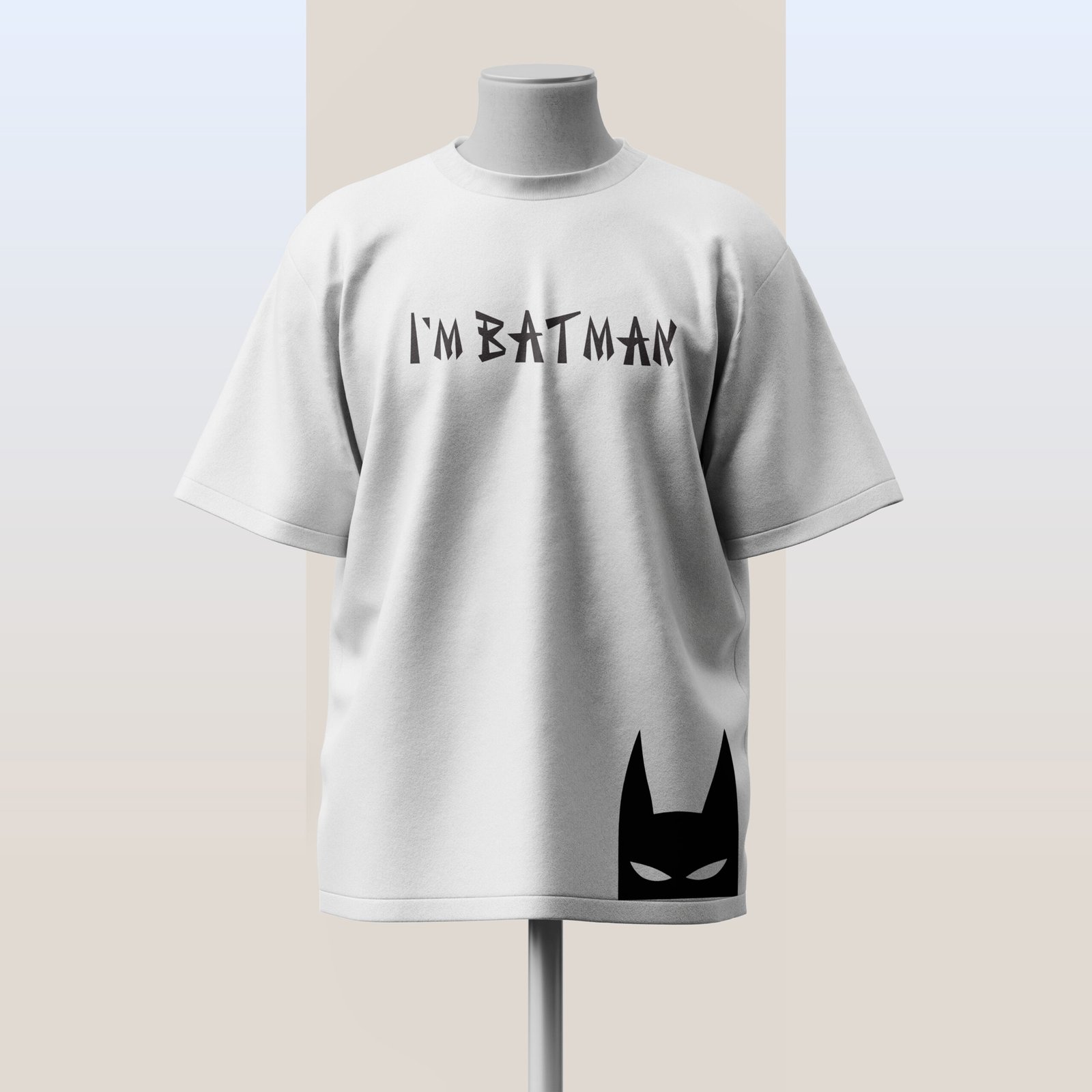 Superhero vibe bold “I’M BATMAN” T-shirt