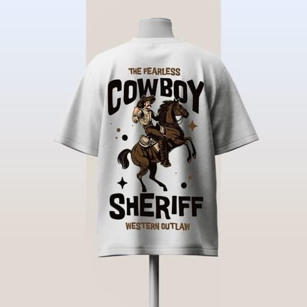 COWBOY SHERIFF – Oversized Graphic T-Shirt