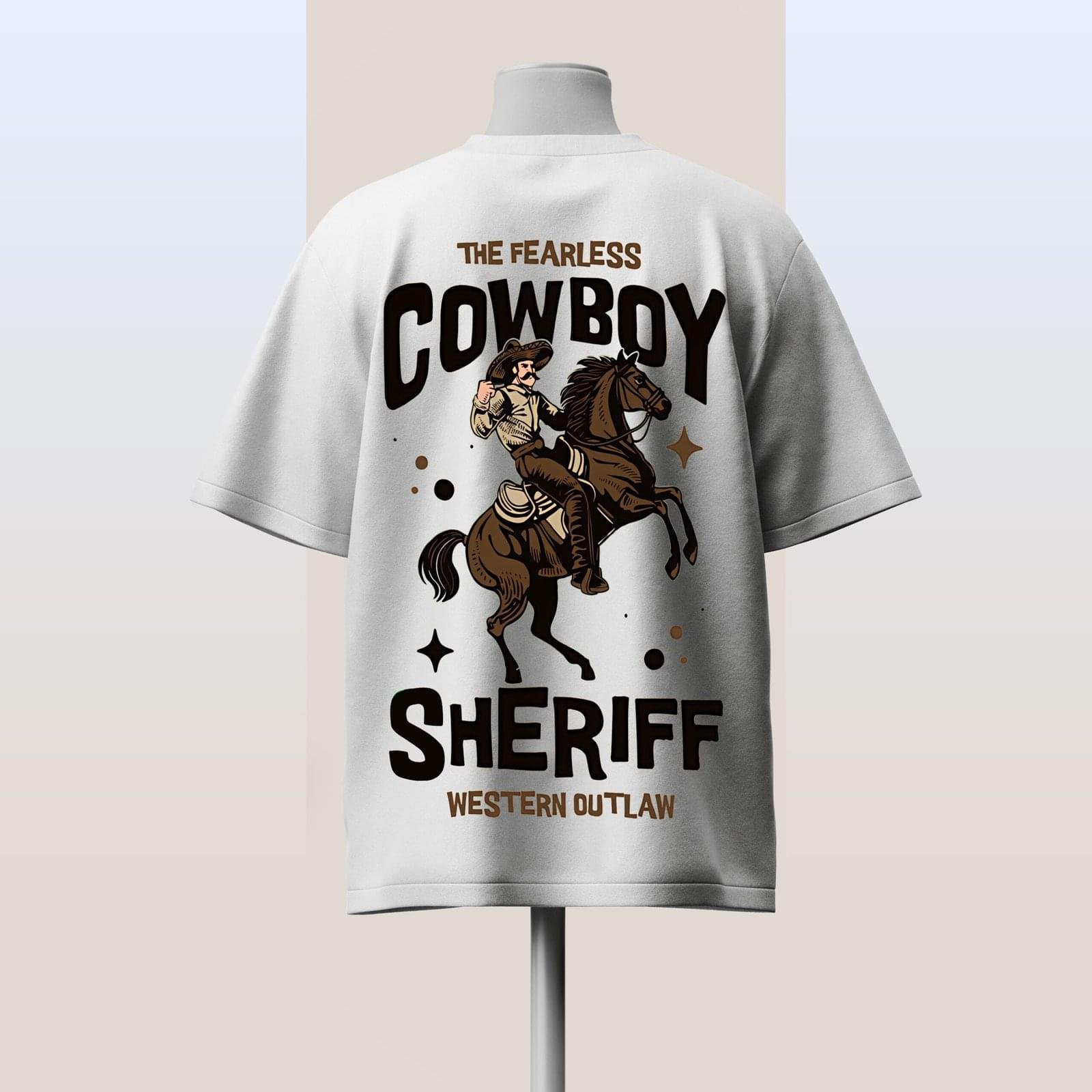 COWBOY SHERIFF – Oversized Graphic T-Shirt