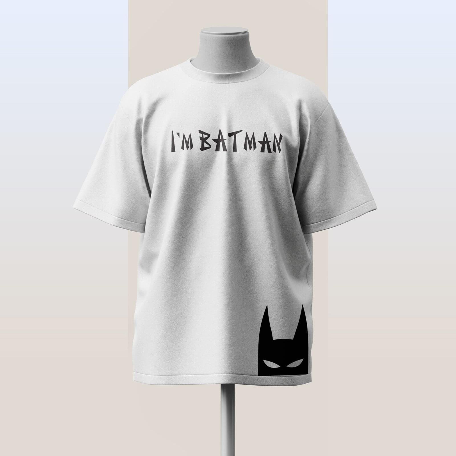 Superhero vibe bold “I’M BATMAN” T-shirt